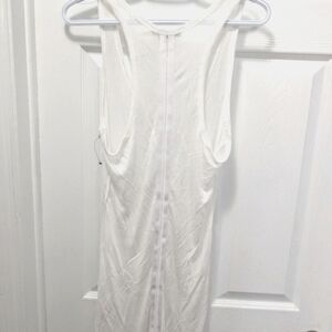 Alice + Olivia Distressed White Tank Top